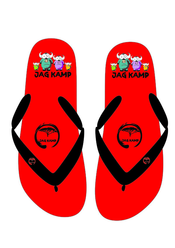 Flip Flop's - Ben the Buffalo Family Red